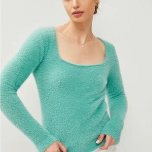 Women's Soft Aqua Seafoam Green Sweater Size S/M